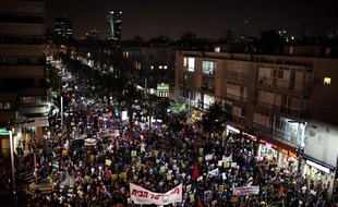 Plus de 400.000 israéliens ont manifesté dans le centre de Tel Aviv le 3 septembre 2011