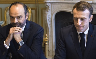 Edouard Philippe et Emmanuel Macron lors d'une réunion à l'Elysée, le 27 novembre 2018.