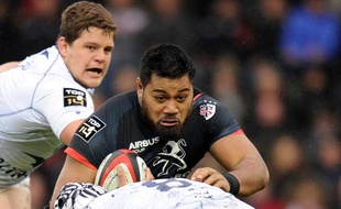 Le talonneur du Stade Toulousain Christopher Tolofua lors d'un match du Top 14 contre Montpellier, le 28 février 2016 au stade Ernest-Wallon.