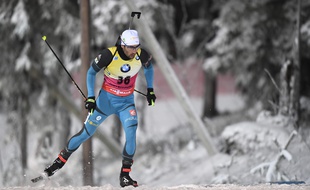 Martin Fourcade a craqué sur le dernier tir de l'individuelle.