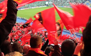 Illustration de supporters du Stade Rennais.