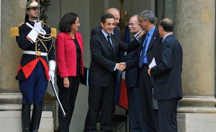 Les élus de Martinique et de Guyane sont reçus à l'Elysée, le 7 octobre 2009.