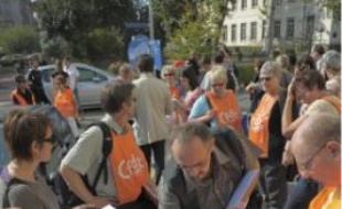 Une soixantaine de professionnels de santé sur le chemin de la Ddass.