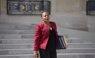 La ministre de la Justice Christiane Taubira le 2 septembre devant l'Elysée.