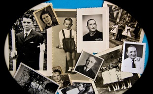Des photos de famille des années 1930, 1940 et 1950. Illustration.