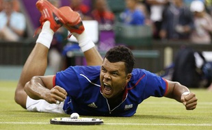 Jo-Wilfried Tsonga face Tomaz Bellucci au premier tour du Tournoi Olympique, le 29 juillet 2012