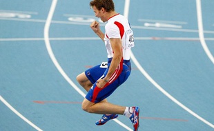Christophe Lemaitre aux championnats du monde d'athlétisme de Daegu le 28 août 2011.