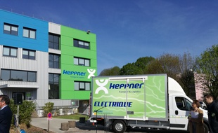 Basée à Strasbourg, l'entreprise de logistique Heppner entame ici sa phase de test de la camionnette électrique avant de la poursuivre à Lyon et Montpellier.
