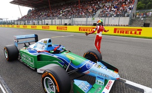 Mick Schumacher a piloté une ancienne voiture de son Michael, le 27 août 2017 à Spa Francorchamps.