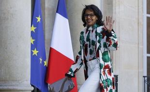 La journaliste Audrey Pulvar le 21 avril 2017, au palais de l'Elysée, à Paris.