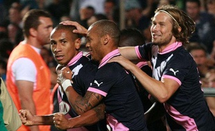 Bordeaux se qualifie pour la Ligue Europa face à l'Etoile Rouge de Belgrade, le 30 août 2012 au stade Chaban-Delmas.