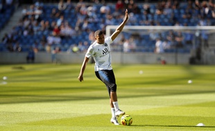 Mbappé à l'échauffement