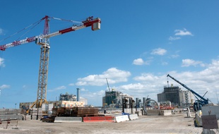 Le chantier du terminal méthanier de Dunkerque en juillet
