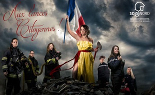 L'affiche conçue par le SDIS 59 pour attirer davantage de femmes chez les pompiers.