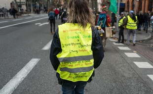 Lors d'une manifestation des