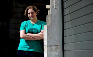 Ada Colau, cofondatrice de l'association espagnole des victimes des crédits hypothécaires, à Barcelone le 13 mars 2014
