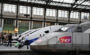 Des TGV à la gare de Lyon à Paris