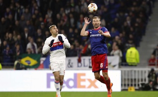 Mariano lors de Lyon-CSKA en 8e de finale retour de Ligue Europa, le 15 mars 2018.