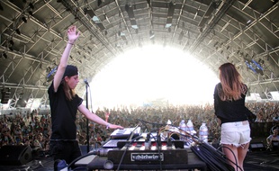 Le duo français Carbon Airways au festival Coachella, le 12 avril 2014.
