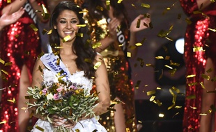 Aurore Kichenin, lors de l'élection de Miss France 2017, à Montpellier