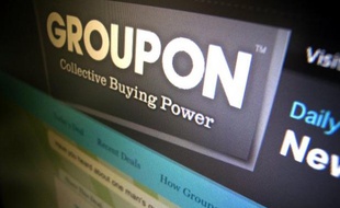 La page d'accueil de Groupon.