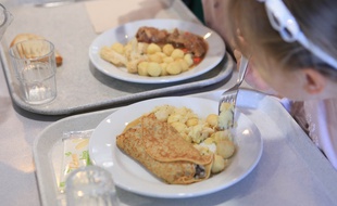A la cantine de l'école primaire Schoepflin , le 13 mai 2019.