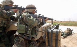 Des troupes américaines en Irak, illustration.