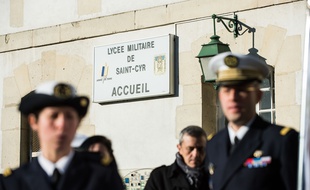 Vue du lycée militaire de Saint-Cyr-L'Ecole (Yvelines) lors de la visite de la secrétaire d'Etat auprès de la ministre des Armées, Geneviève Darrieussecq, le 6 février 2020.