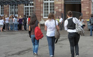 Rentrée scolaire au lycée Fustel de Coulanges le 2 septembre 2009.
