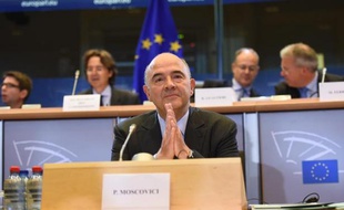 Le candidat français Pierre Moscovici au poste de poste de commissaire européen aux Affaires économiques, le 2 octobre 2014 à Bruxelles