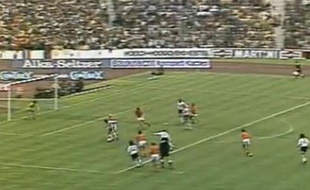 Capture d'écran de la finale du Mondial 74 entre l'Allemagne et les Pays-Bas