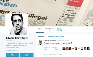 Le compte Twitter de Edward Snowden.