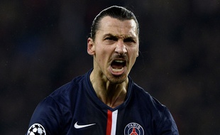 Zlatan Ibrahimovic, buteur lors du match entre le PSG et l'Ajax Amsterdam le 25 novembre 2014.