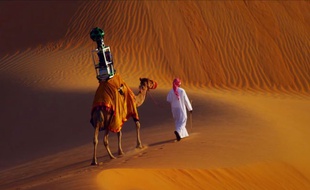 Désormais, Google Maps propose une street view du désert de Liwa (Emirats Arabes Unis), réalisée à dos de dromadaire.
