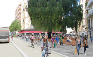 Seuls les bus d'une ligne en site propre et les vélos pourront rouler sur la partie sud du boulevard Gambetta