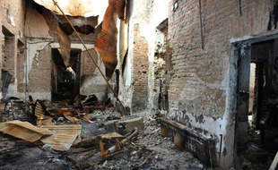 L'hôpital de MSF photographié le 10 novembre 2015 après sa destruction lors d'un bombardement à Kunduz, en Afghanistan