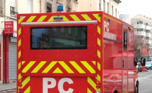 Illustration d'un véhicule de pompiers à Lyon.