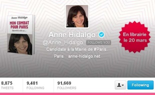Capture d'écran du compte twitter d'Anne Hidalgo, le 29 mai 2013.