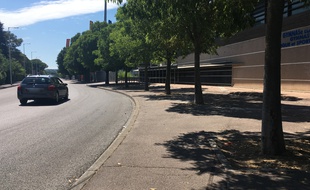 Sur le lieu de l'accident, à la Mosson, à Montpellier