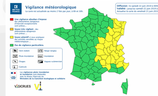 Les départements de la région Auvergne-Rhône-Alpes restent en vigilance jaune en raison d'orages persistants notamment sur la Loire, le Rhône, l'Ain et les Alpes.