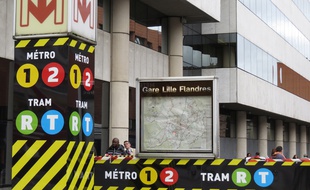 Nouvelle signalétique Transpole côté Euralille
