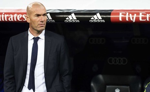 Zinedine Zidane lors de son premier match comme entraîneur du Real Madrid, le 9 janvier 2016