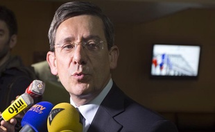 Charles de Courson (UDI) après l'audition de Jérôme Cahuzac par la mission d'enquête parlementaire, le 26 juin 2013.