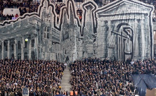 Un des tifos déployés le soir de Bordeaux-OM.