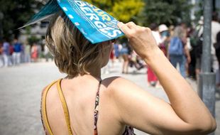 Canicule à Paris, le 27 juin 2010.