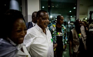 Denis Sassou Nguesso et sa femme Antoinette le 24 mars 2016 à Brazzaville