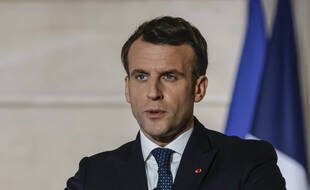 Emmanuel Macron, à l'Elysée le 25 février 2021.