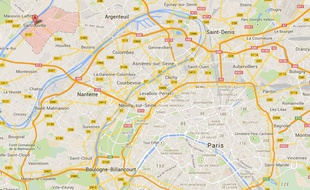 Google map de Sartrouville (Yvelines).