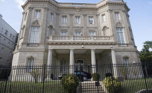 La villa abritant la section d'intérêts cubains, placée sous la protection de l'ambassade de Suisse, à Washington, le 18 décembre 2014