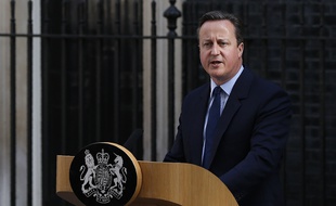 Le Premier ministre David Cameron après l'annonce des résultats du référendum sur le Brexit le 24 juin 2016